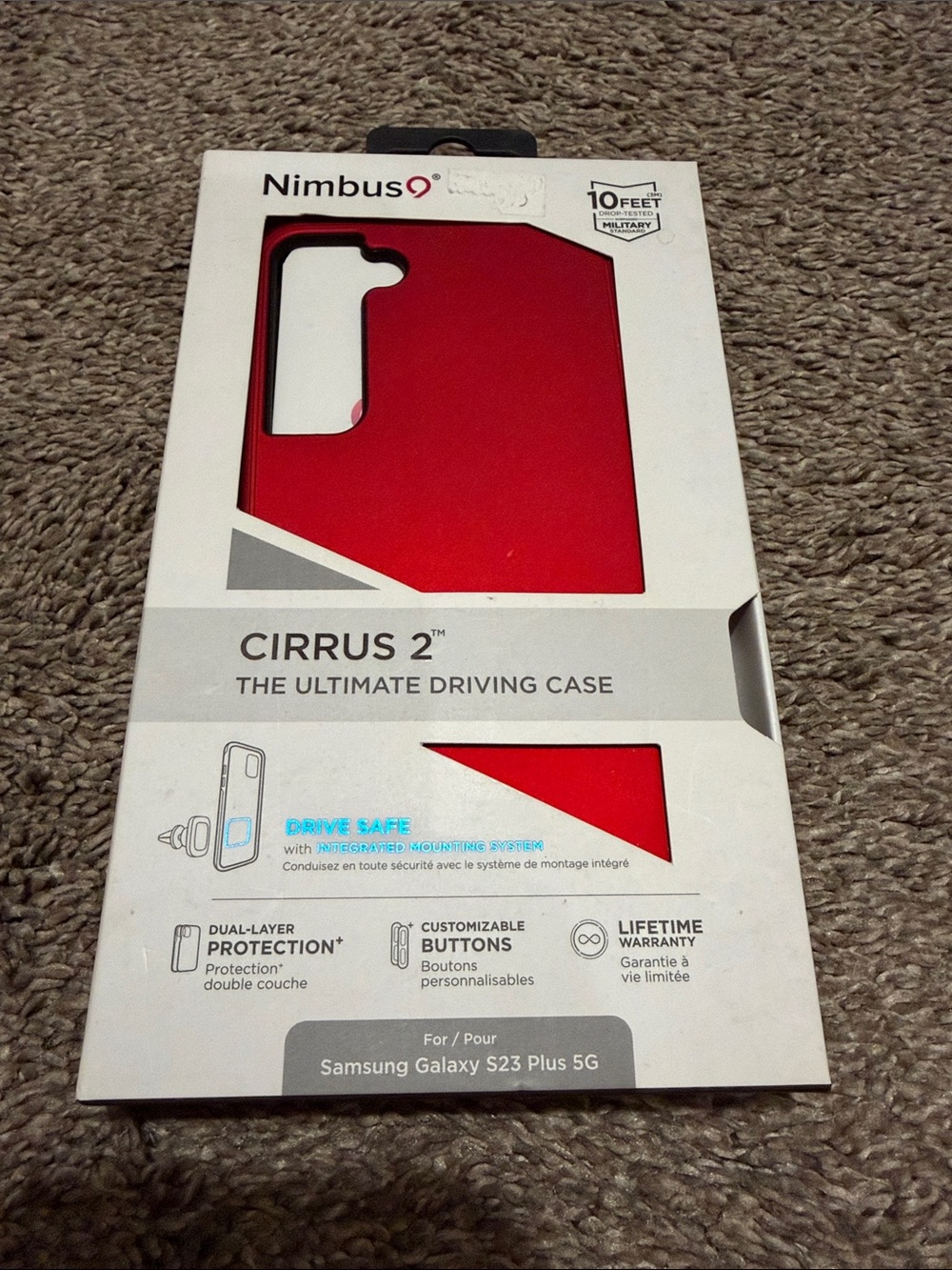 Nimbus Cirrus 2 Red Case for Samsung Galaxy S23 Plus